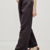 100% Linen Elastic Waist Straight Leg Pants