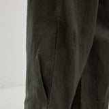 100% Linen Slant Pocket Elastic Waist Cropped Pants