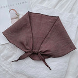 Lightweight 100% Linen Triangle Neck Scarf