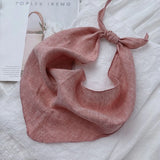 Lightweight 100% Linen Triangle Neck Scarf