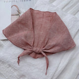 Lightweight 100% Linen Triangle Neck Scarf