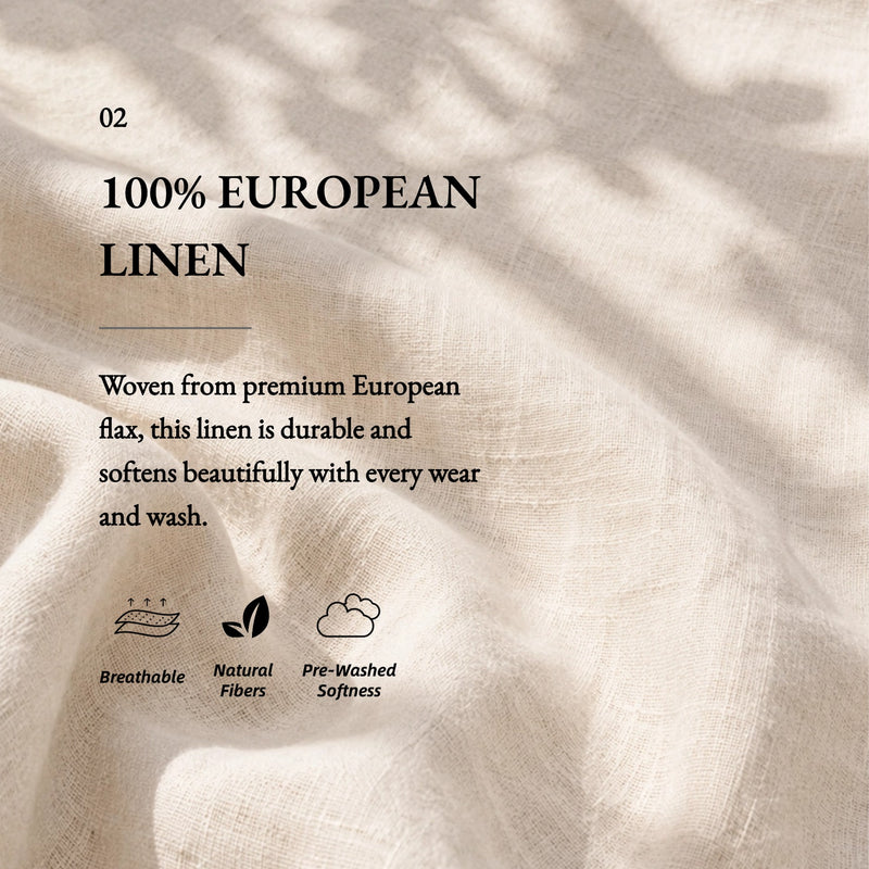 100% Linen Short Sleeve Pleated Maxi Dress