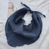Lightweight 100% Linen Triangle Neck Scarf
