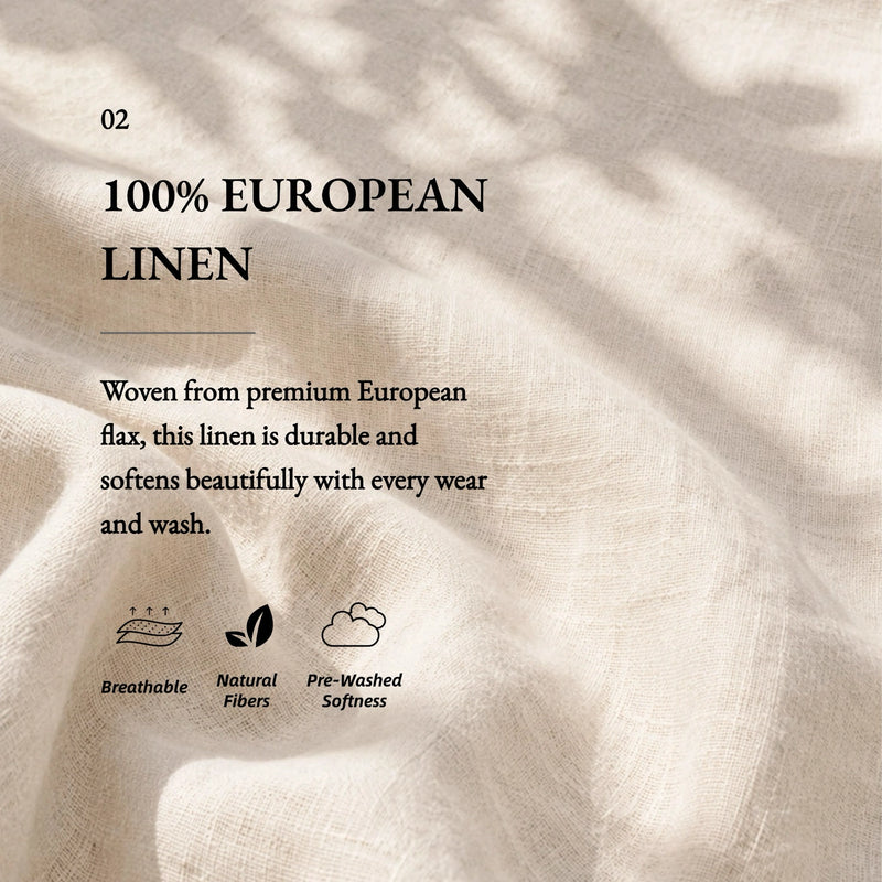 100% Linen Elastic Waist Side Pocket Maxi Skirt