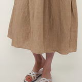 100% Linen Sleeveless A-Line Maxi Dress