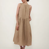 100% Linen Sleeveless A-Line Maxi Dress