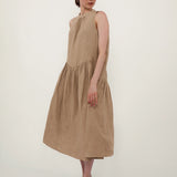 100% Linen Sleeveless A-Line Maxi Dress