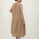100% Linen Sleeveless A-Line Maxi Dress