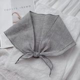 Lightweight 100% Linen Triangle Neck Scarf