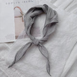 Lightweight 100% Linen Triangle Neck Scarf