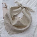 Lightweight 100% Linen Triangle Neck Scarf