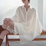 100% Linen Gauze Relaxed Luxury Cape