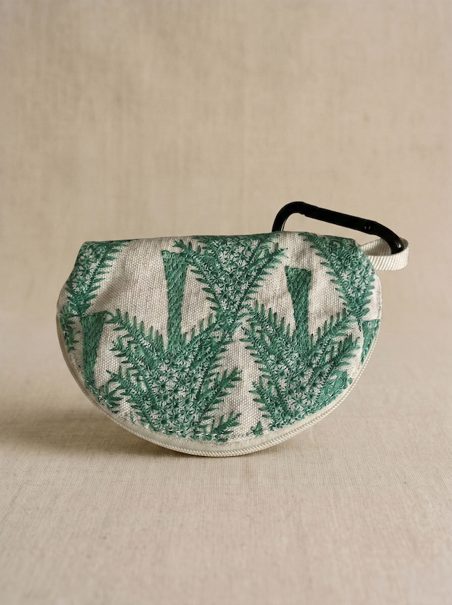 Linen Cotton Handmade Heavily Embroidered Purse