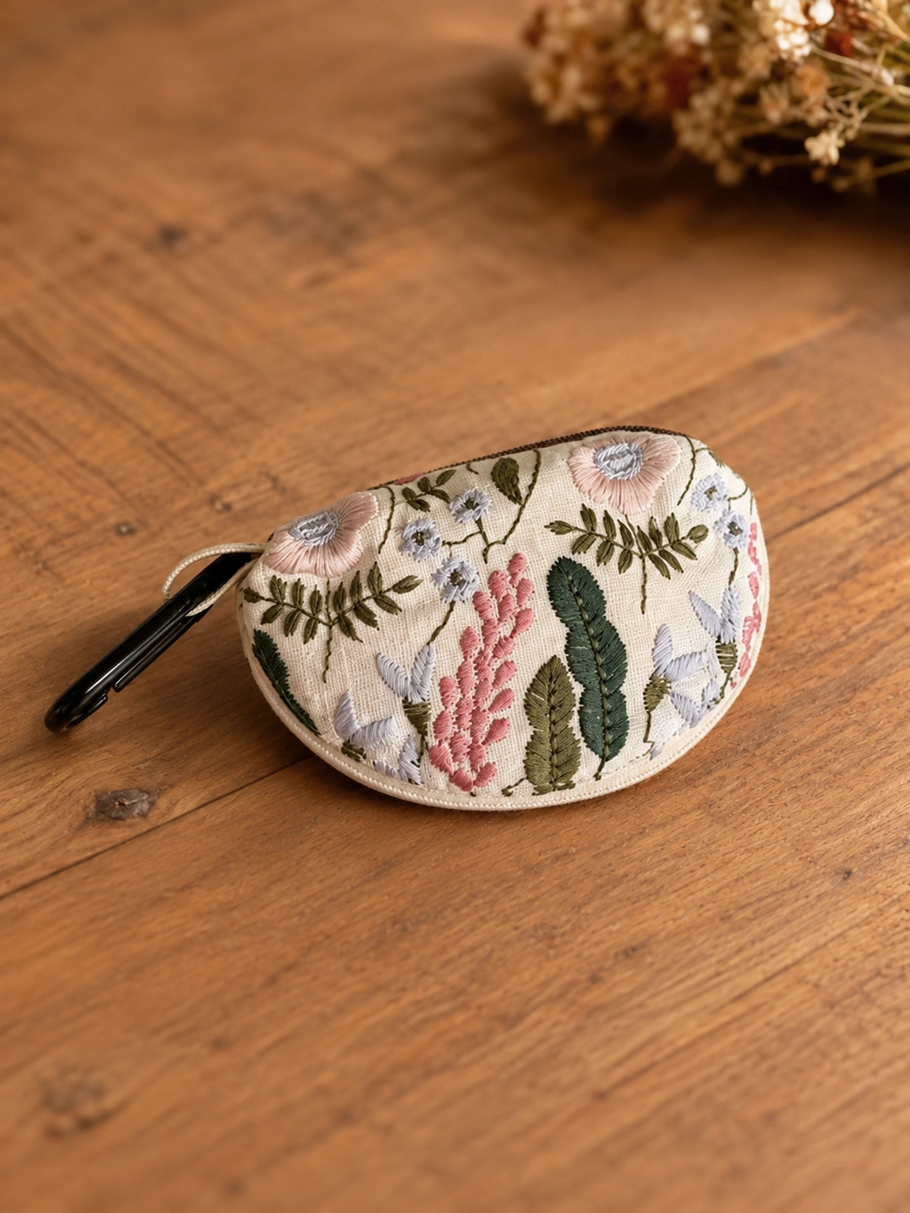 Linen Cotton Handmade Heavily Embroidered Purse