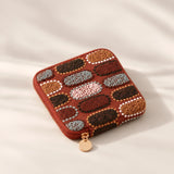 Linen Cotton Embroidered Jewelry Pouch