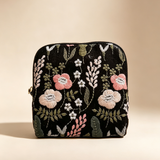 Linen Cotton Embroidered Jewelry Pouch