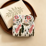 Linen Cotton Embroidered Jewelry Pouch