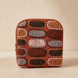 Linen Cotton Embroidered Jewelry Pouch