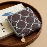 Embroidered Geo Circle Wallet