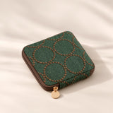Linen Cotton Embroidered Geo Circle Wallet