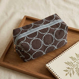 Embroidered Geo Circle Wallet