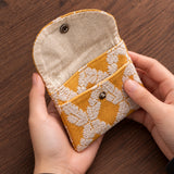 Linen Cotton Embroidered Card Coin Purse