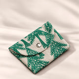 Linen Cotton Embroidered Card Coin Purse