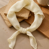 100% Linen Breathable Neck Protector Triangular Scarf