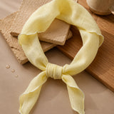 100% Linen Breathable Neck Protector Triangular Scarf