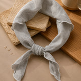 100% Linen Breathable Neck Protector Triangular Scarf