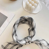 100% Linen Vintage Pattern Square Scarf