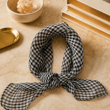 100% Linen Vintage Pattern Square Scarf