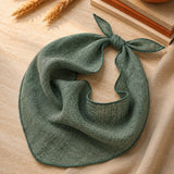 Lightweight 100% Linen Triangle Neck Scarf