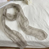 100% Linen Printed Neck Wrap Scarf