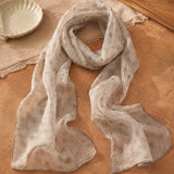 100% Linen Printed Neck Wrap Scarf