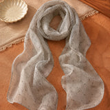 100% Linen Printed Neck Wrap Scarf