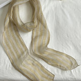 100% Linen Printed Neck Wrap Scarf