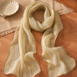 100% Linen Printed Neck Wrap Scarf