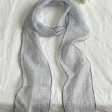 100% Linen Printed Neck Wrap Scarf