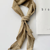 Linen Cotton Solid Neck Protector Scarf