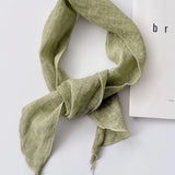 Linen Cotton Solid Neck Protector Scarf