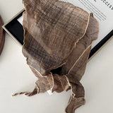 100% Linen Plaid Crinkle Scarf