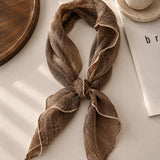 100% Linen Plaid Crinkle Scarf