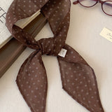 100% Ramie Polka Dot Mini Scarf