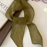 100% Ramie Polka Dot Mini Scarf