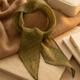 100% Ramie Polka Dot Mini Scarf