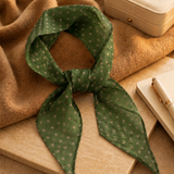 100% Ramie Polka Dot Mini Scarf