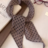 100% Ramie Polka Dot Mini Scarf