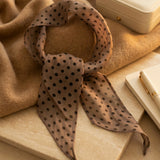 100% Ramie Polka Dot Mini Scarf