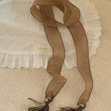 100% Linen Tassel Neck Tie